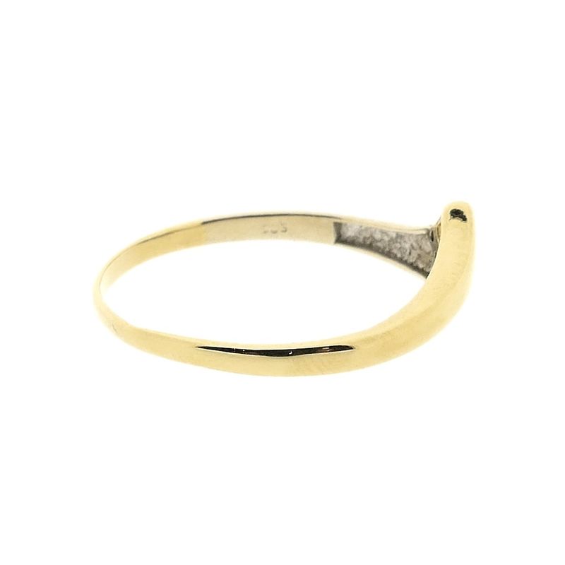 Image 7 of Two-tone gold ring with diamond | 0.03 ct.