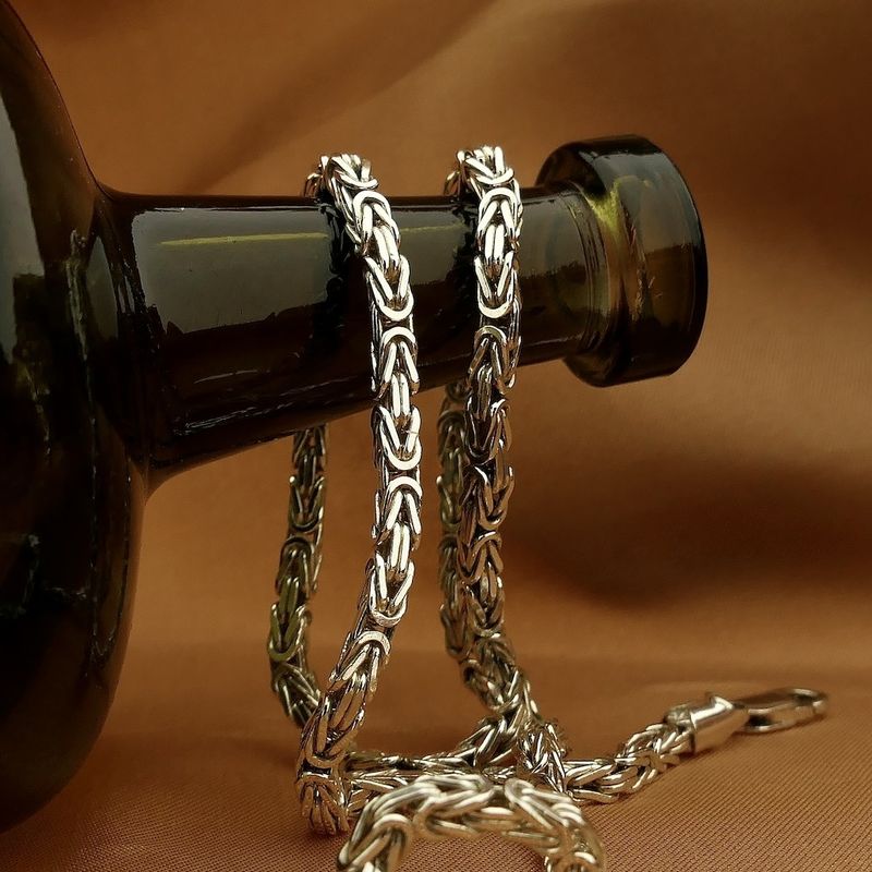 Image 2 of Silver square king chain | 50.5 cm