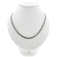 Silver Flat Gourmet Link Necklace