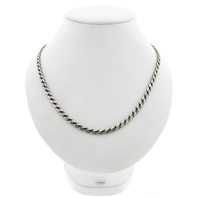 Image 1 of Silver Flat Gourmet Link Necklace