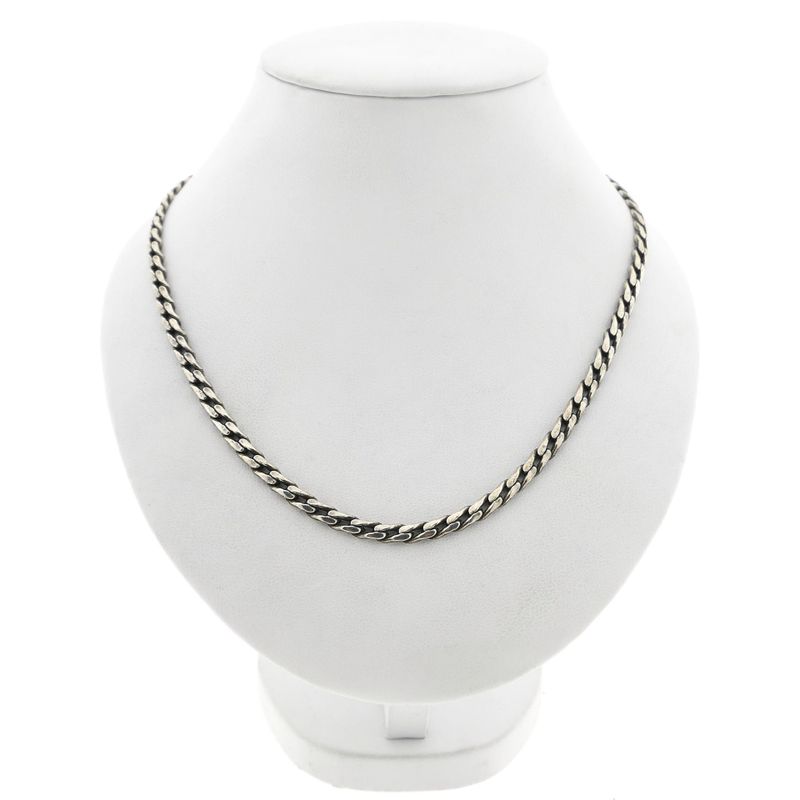Image 1 of Silver Flat Gourmet Link Necklace
