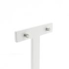 Image 3 of White gold solitaire stud earrings with 0.12 ct diamond.