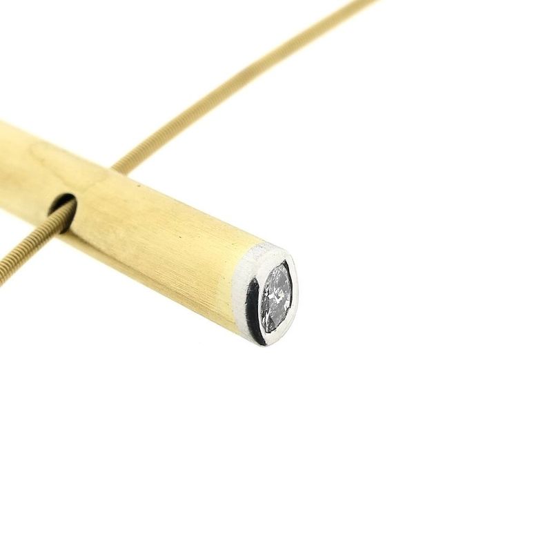 Image 7 of Gold Niessing necklace with diamond; 0.05 ct.