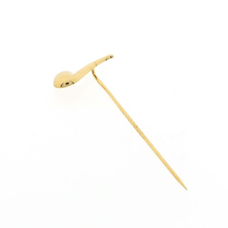 Image 3 of Gold lapel pin, tie pin | Pipe