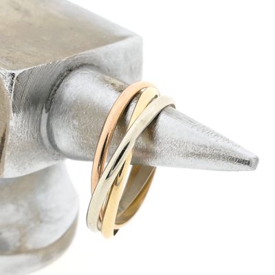 Image 1 of Tricolor gold trinity ring