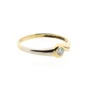 Afbeelding 4 van Bicolor gouden ring met diamant; 0,10 ct.