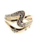 Image 5 of Golden fantasy ring with diamond 0.07 ct.