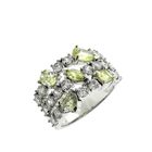 Image 1 of Silver cluster ring with zirconia