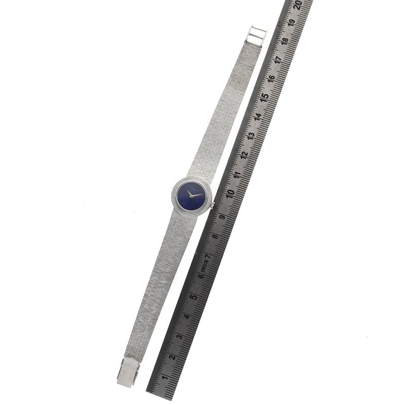 Image 16 of Chopard Geneva Cocktail Watch; Vintage 18k white gold women's watch with a Lapis Lazuli dial