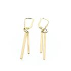 Image 6 of Two-tone gold long bar earrings