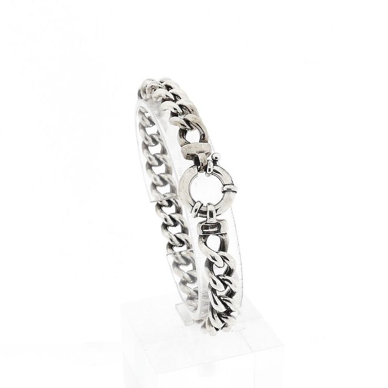 Image 1 of Silver Gourmet Link Bracelet