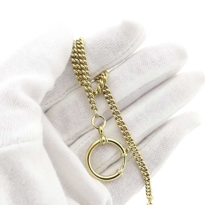 Image 5 of Vintage gold watch chain; Chatelaine (for a pocket watch)