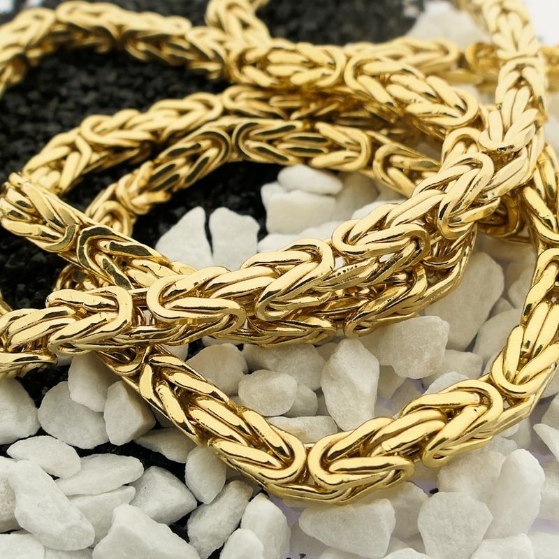 Image 2 of Gold square king chain | 70 cm