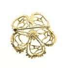 Image 3 of Gold brooch as a flower with enamel