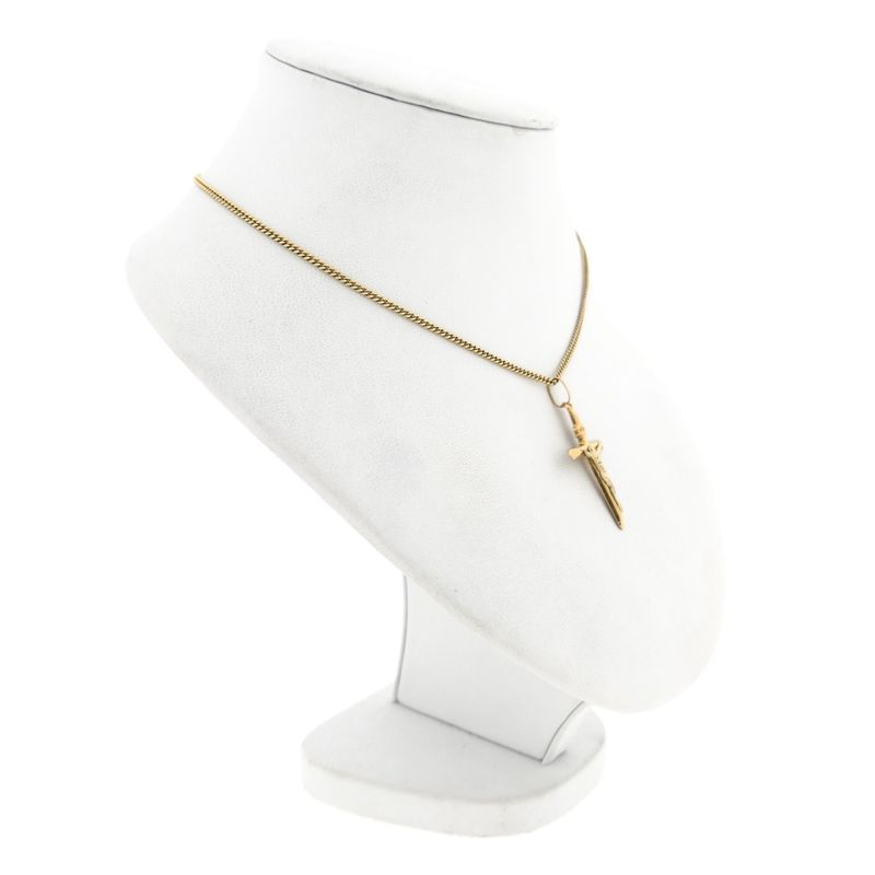 Image 5 of Bicolor gold pendant of a cross with corpus