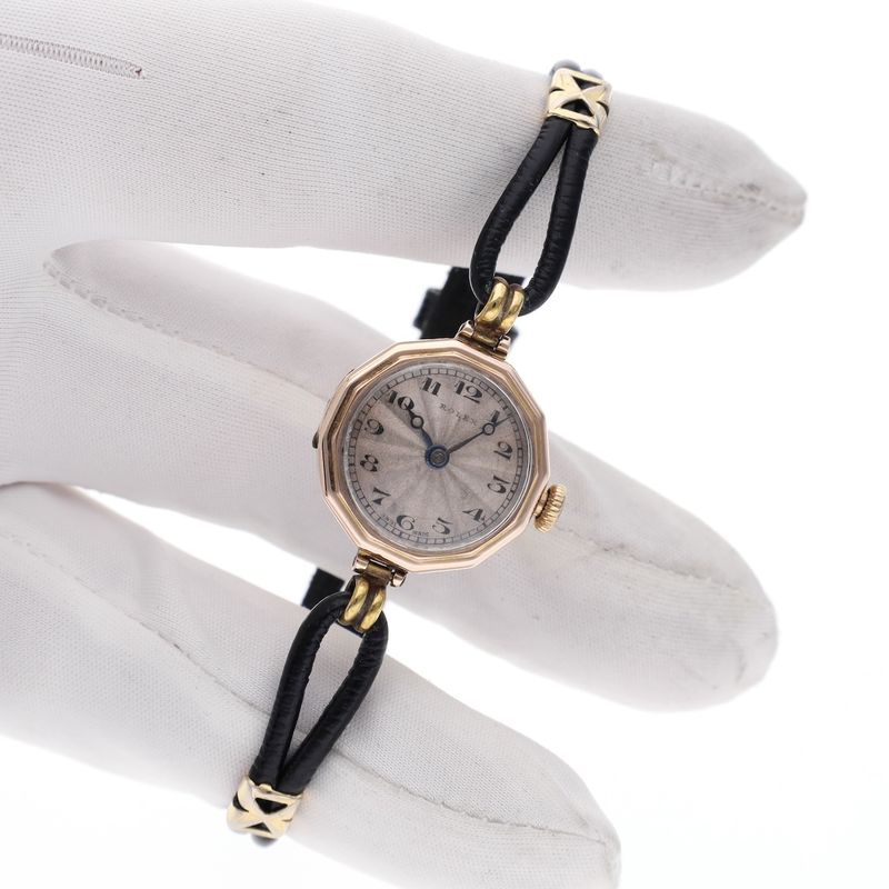 Image 8 of Rolex Art Deco Watch; Antique 9k Gold Plated Ladies' Watch