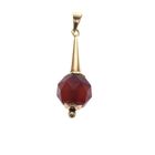 Image 3 of Vintage gold cone pendant with garnet
