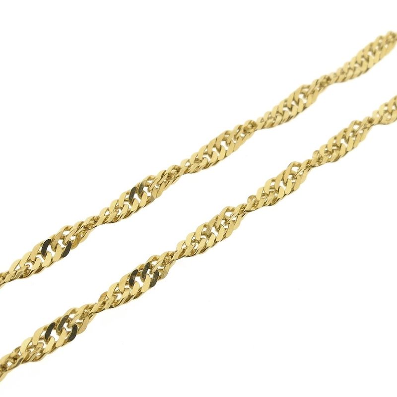 Image 6 of Gold twisted gourmet link chain