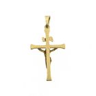 Image 4 of Gold pendant of cross with corpus | INRI