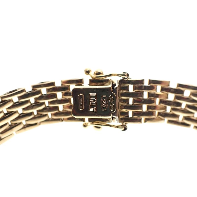 Image 4 of Gold wide link bracelet | 19 cm