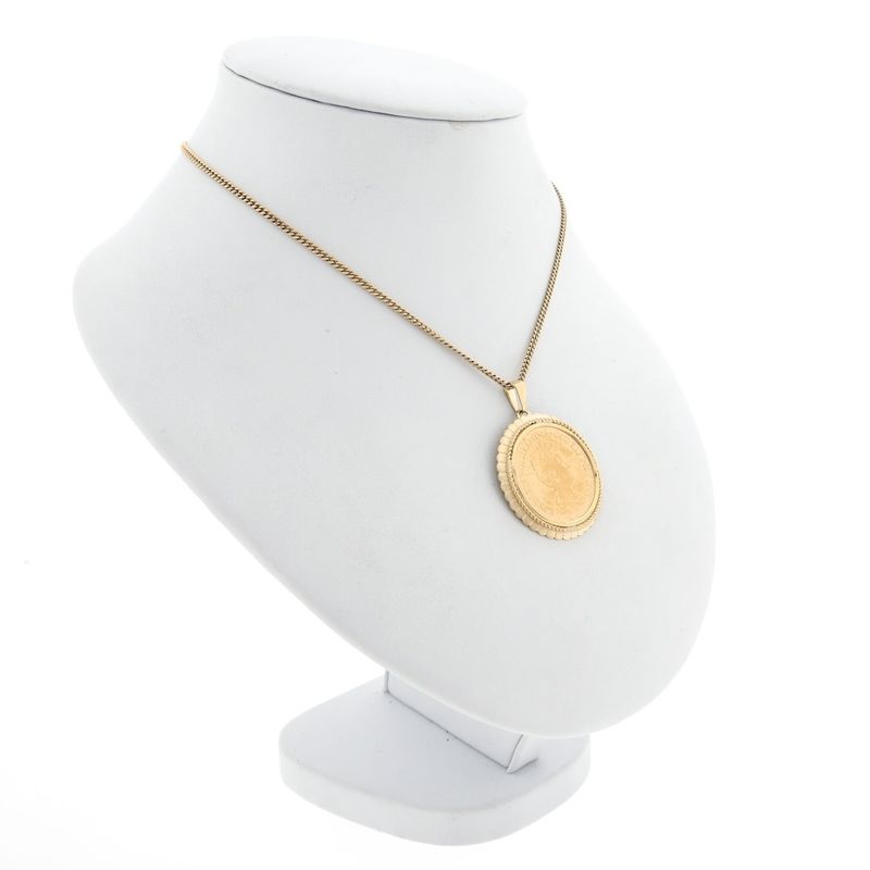 Image 4 of Gold pendant of a 10-guilder coin; Queen Wilhelmina 1912