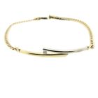 Image 3 of Gold gourmet link bracelet with diamond