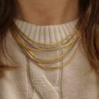 Image 8 of Tricolor gold omega link necklace