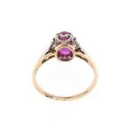 Image 6 of Two-tone ring with synthetic pink ruby and diamond | Approx. 0.06 ct.