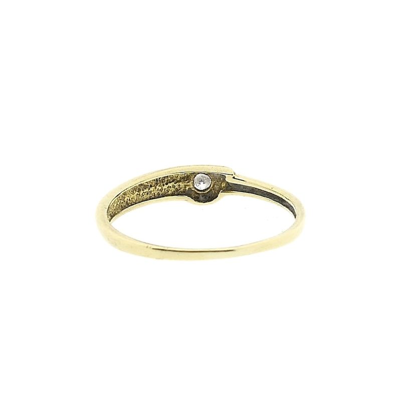 Image 4 of Gold solitaire ring with zirconia
