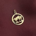 Image 2 of Gold zodiac sign pendant; Taurus