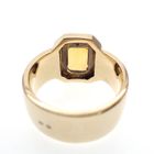 Image 5 of Two-tone gold ring with emerald-cut gold topaz