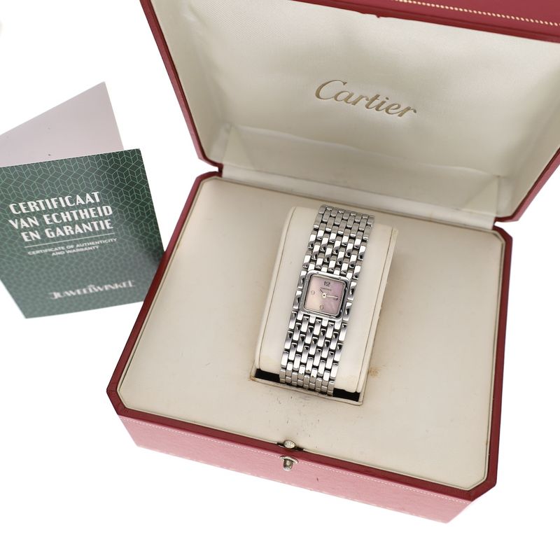 Image 4 of Cartier Panthère Ruban 2420; Women's watch with mother-of-pearl dial