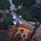 Image 2 of Silver ring with mother of pearl and marcasite