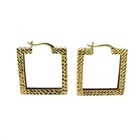 Image 8 of Gold square earrings with zirconia