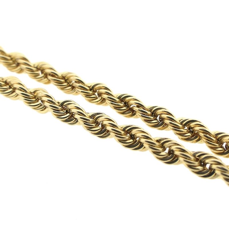 Image 4 of Gold twisted link chain; 50.5 cm | Mioro