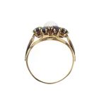 Image 5 of Ring with garnet stones and pearl | Vintage
