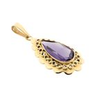 Image 4 of Gold Pendant with Synthetic Purple Gemstone