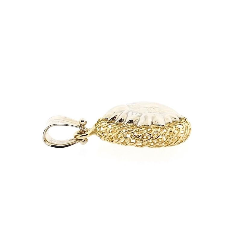 Afbeelding 4 van Bicolor gouden zon en maan hanger
