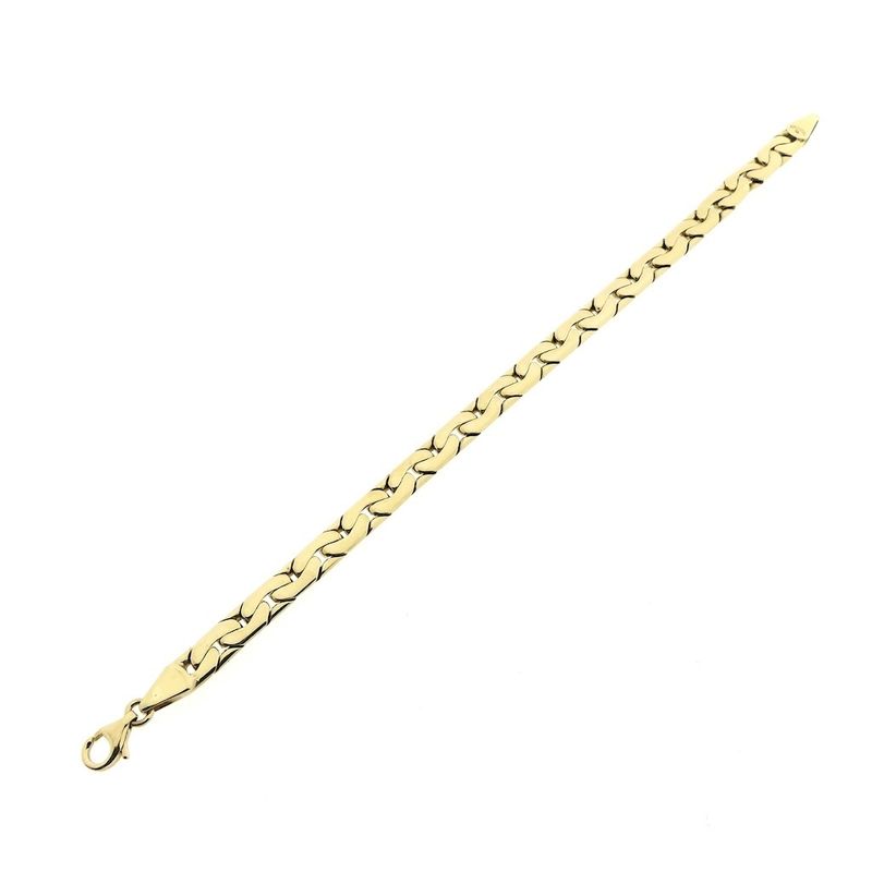 Image 7 of Gold flat Cardano link bracelet | 23 cm