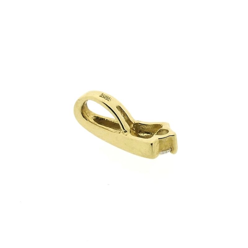 Image 4 of Gold minimalist pendant with zirconia