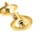 Image 5 of Bicolor Gold Bow Brooch with Diamond; 14 Karat