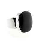Image 6 of Silver robust ring with onyx