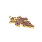Image 4 of Gold bunch of grapes pendant with ruby