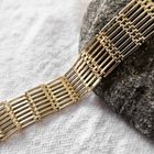 Image 4 of Gold wide link bracelet | 20 cm