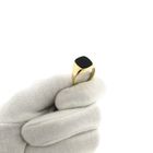 Image 8 of Gold signet ring with onyx.