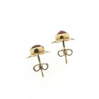 Image 5 of Gold stud earrings with carnelian | Vintage/antique