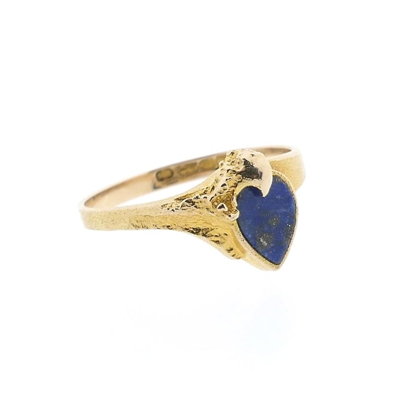 Image 4 of Gold Lapponia Ganesa ring with Lapis Lazuli | Vintage