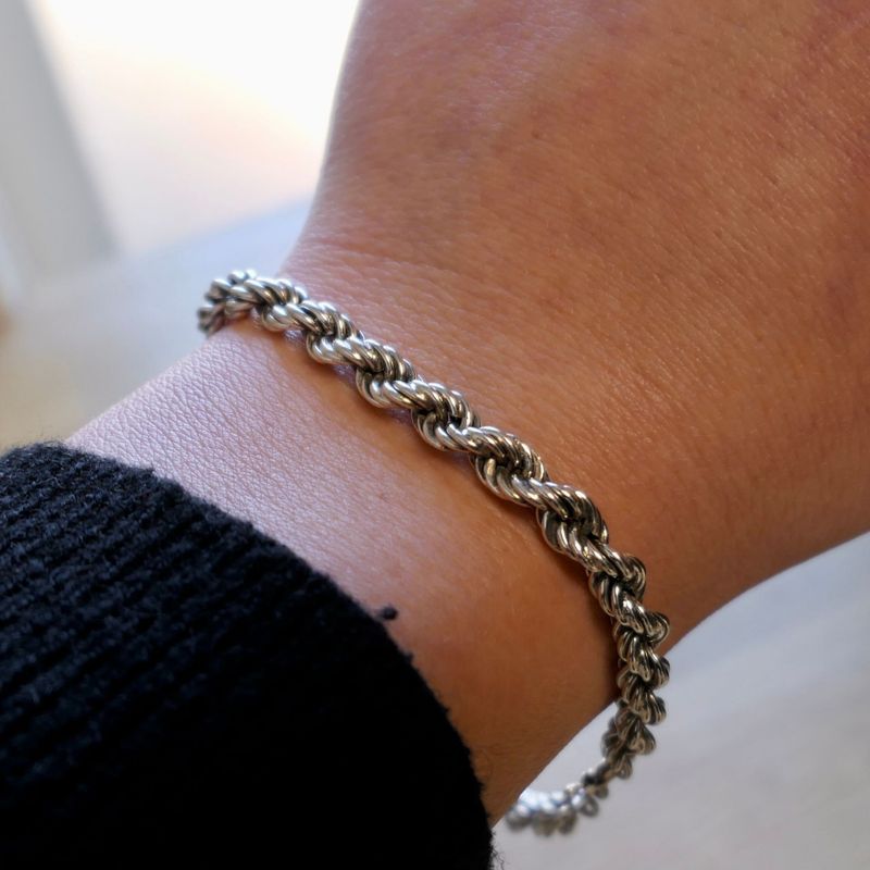Image 9 of Silver Twisted Chain Bracelet