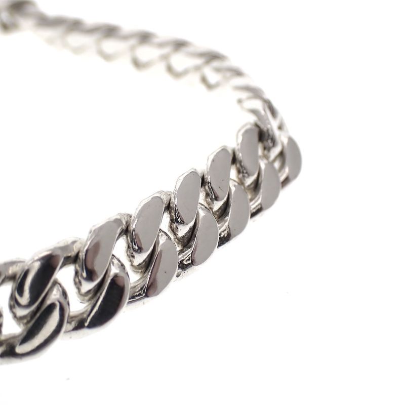 Image 2 of Silver solid gourmet link bracelet | 19 cm