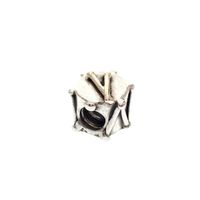 Pandora charm; Silver with gold; Drums Charm